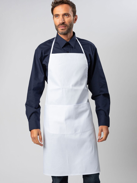 Apron With Bib - White