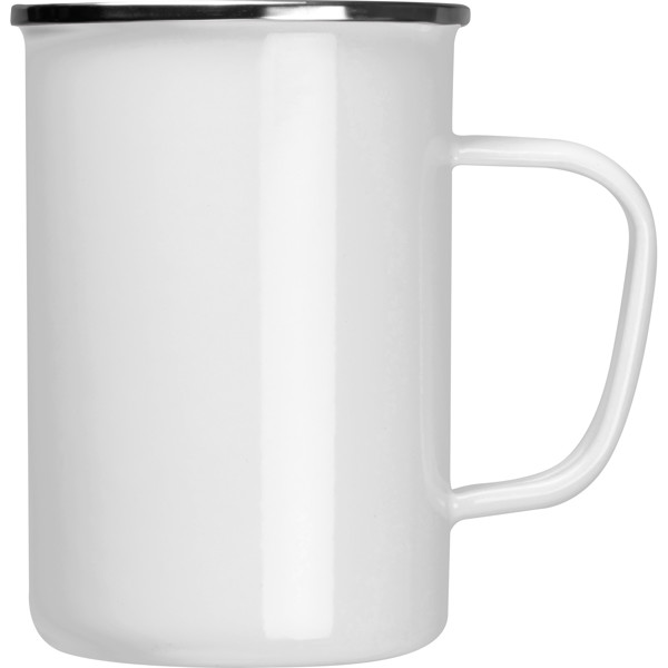 Enamel mug GENE - White
