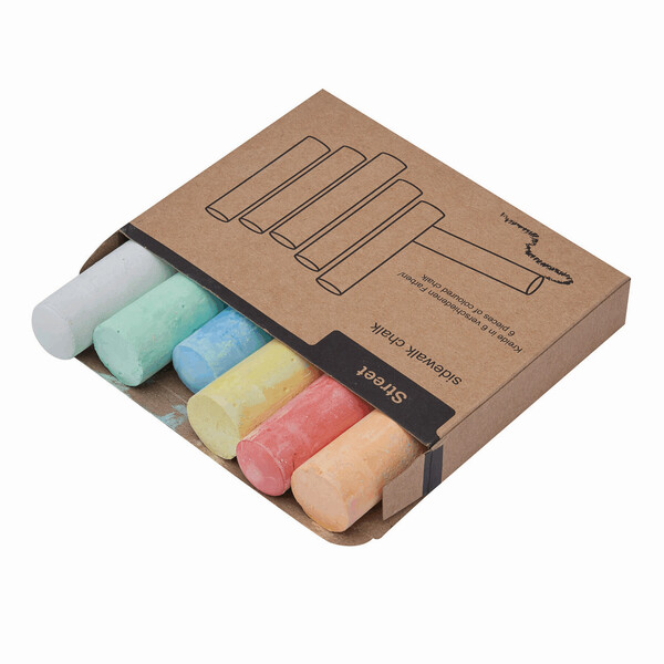 6 Pieces Of Coloured Chalk Street
