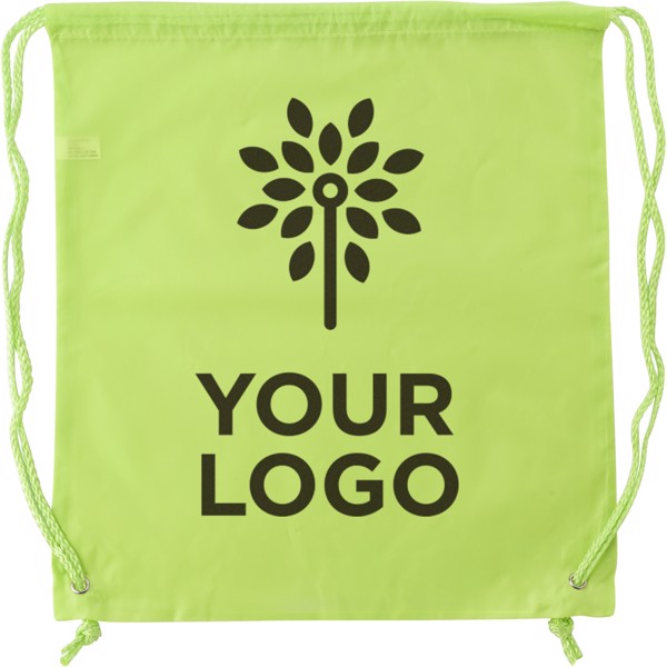 Polyester (190T) drawstring backpack - Lime