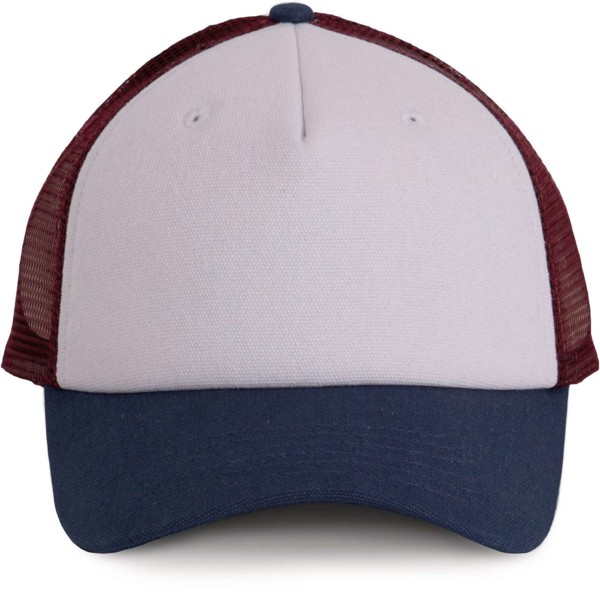 Trucker Cap - 5 Panels - White / Indigo / Wine