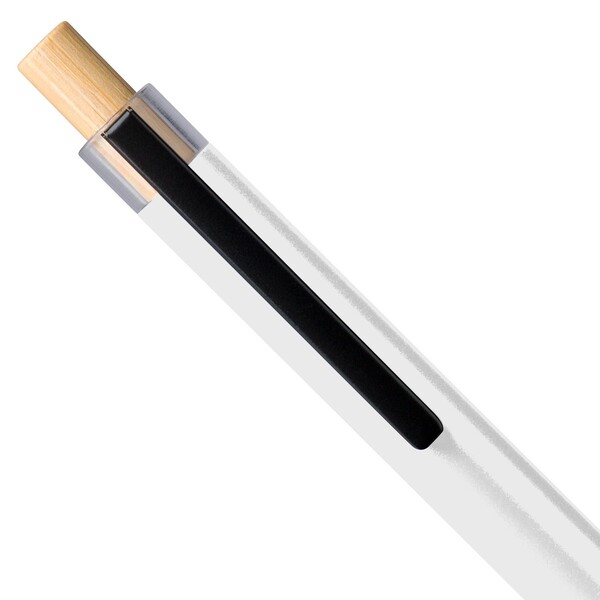Recycled aluminium lacquered pen set Ilaria - white