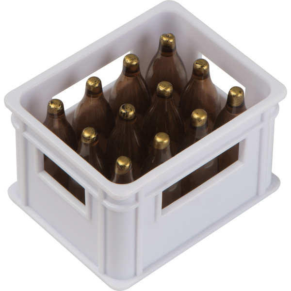 Bottle opener in the shape of a beer crate - White