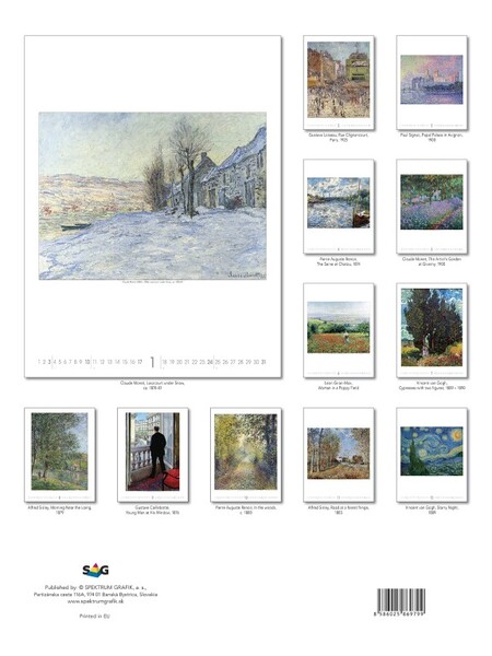 Nástenný Kalendár Impressionists 2027