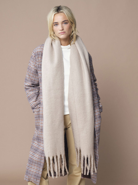 Fluffy Scarf - Natural Stone