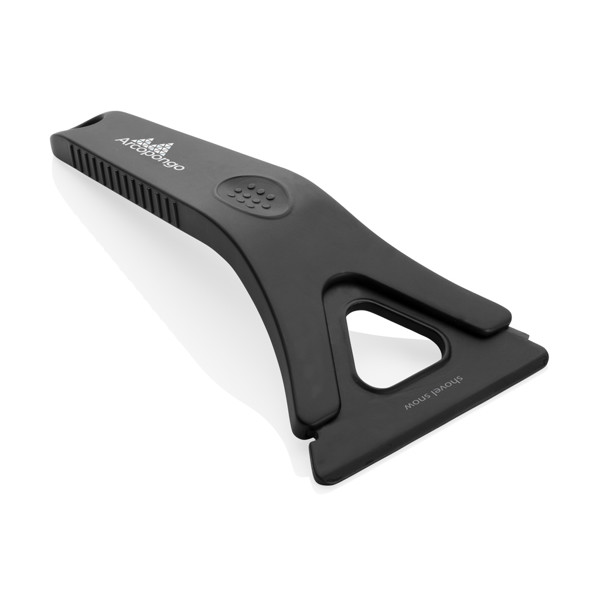 Polard RCS certified recycled plastic 3-in-1 ice scraper - Black