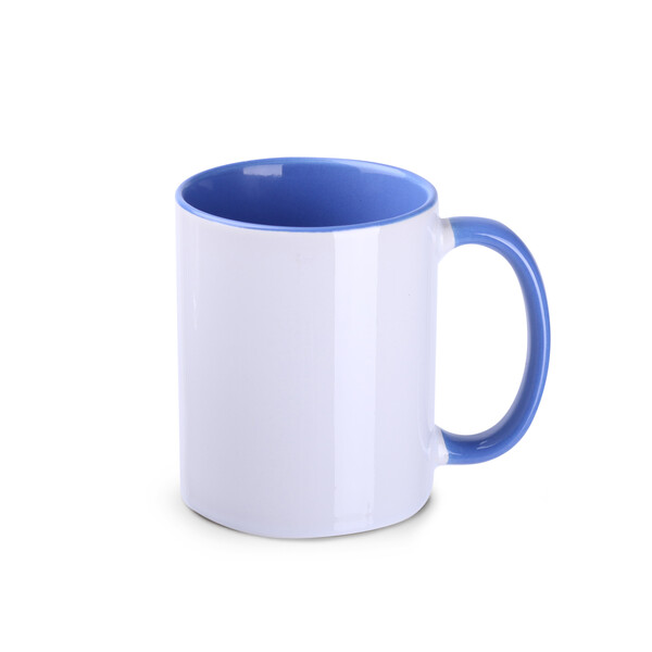 Sublimation mug Tomek Art Duo 300ml white/reflex blue