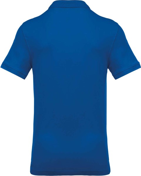 Men's Short-Sleeved Piqué Polo Shirt - Light Royal Blue / L