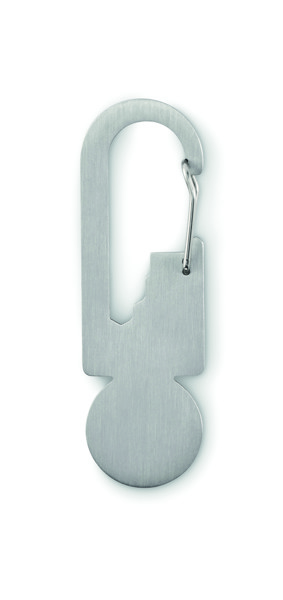 Portachiavi con gettone multifu Multikey - Argento
