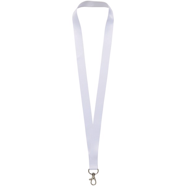 Luka vollfarbig bedrucktes Lanyard - einseitig - weiss / 10mm