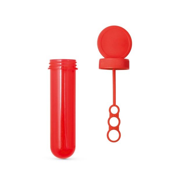 BUBBLY. Tubo de bolas de sabão em PP - Vermelho
