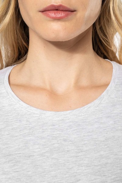 Ladies' Long-Sleeved Crew Neck T-Shirt - White / XL