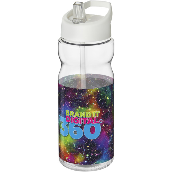 H2O Active® Base 650 ml spout lid sport bottle - Transparent / White