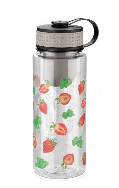 Water bottle with fruit container FRUGT 800 ml - grey