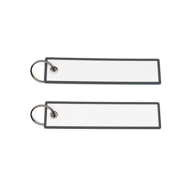 Full colour printed key tag - Charcoal Grey / 13x3cm