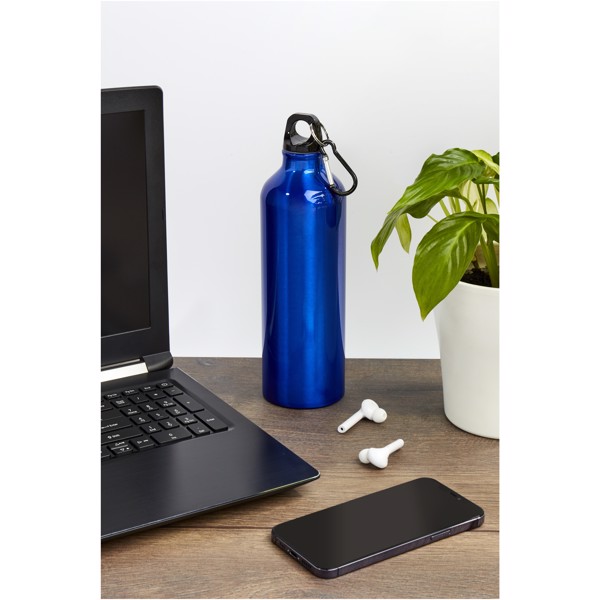 Oregon 770 ml aluminium water bottle with carabiner - Solid Black