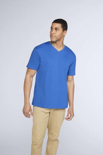 Premium Cotton® Adult V-Neck T-Shirt - Red / L