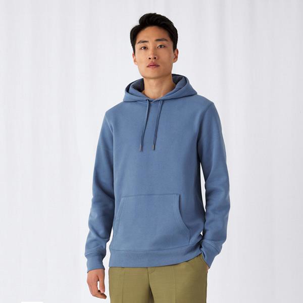 Sweatshirt B&C King Hooded 280G - 80% Algodão (Investindo Em Better Cotton)/ 20% Poliéster Reciclado - Branco / L