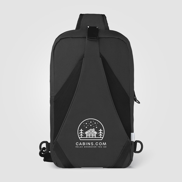 Coastal Threads™ Repreve® Dual Carry Sling Bag - 9 L - Black / Silkscreen