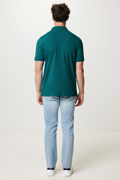 Polo en coton piqué et recyclé Iqoniq Yosemite - Verdigris / XL
