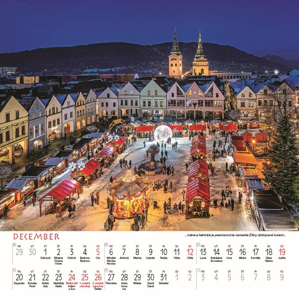 Nástenný Kalendár Slovensko Štvorec 2027