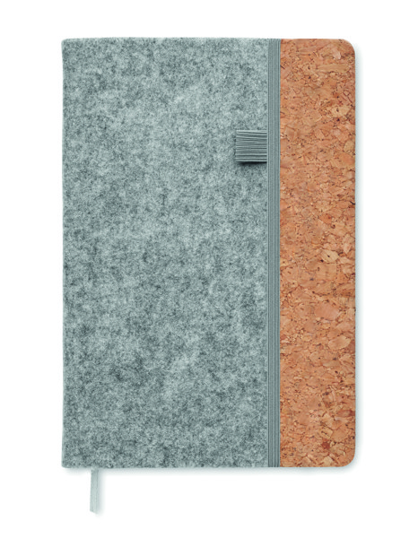 Notebook in sughero A5 RPET Corkbook - Grigio