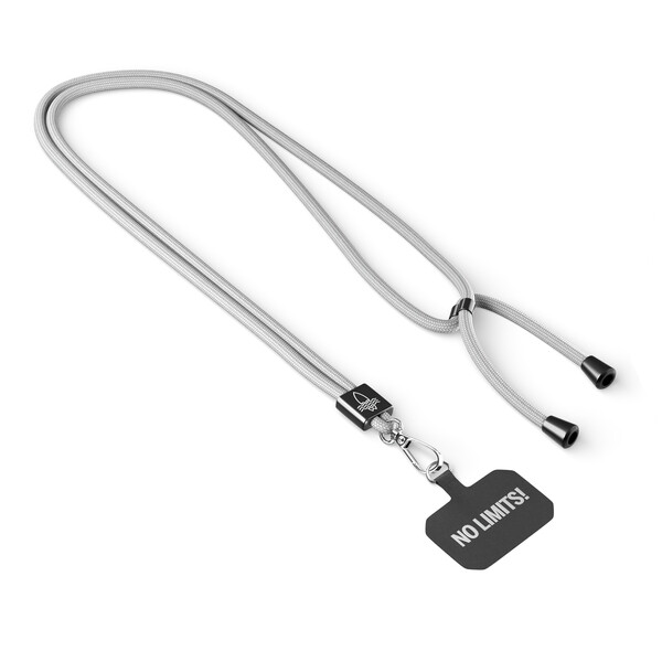 Crossbody, trendy 2-tone cord phone holder made of recycled polyester (rPET) - White / Black accessories