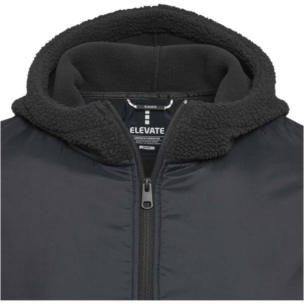 Camisola malha Sherpa unissexo "Evans" - Reciclado - Preto liso / 3XL