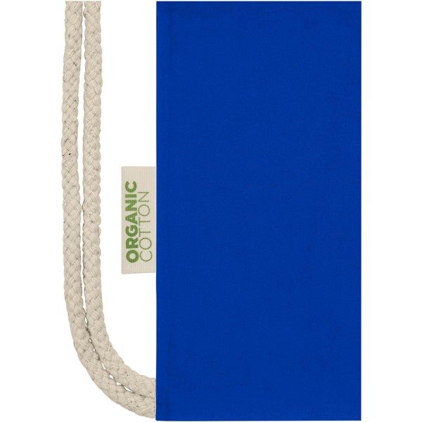 Sac refermable à cordon Odisha de 5 L bio certifié OCS 140 g/m² - Bleu royal