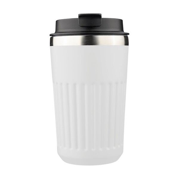 Cestovný hrnček z recyklovanej nehrdzavejúcej ocele (400 ml) Chiara - Biela