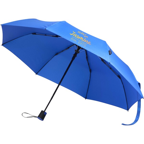 Agnes 21" foldable auto open RPET umbrella - Royal Blue