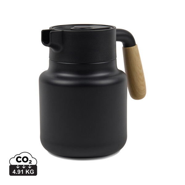Vinga Arbe vakuumski vrč 1200 ml, reciklirano jeklo - Črna / črna