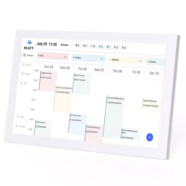 WiFi Digital Photo Frame with Calendar 10.1" - WHITE