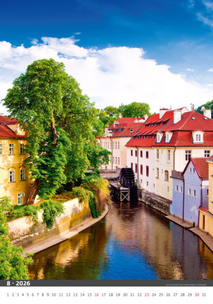 Nástěnný kalendář Praha 2026
