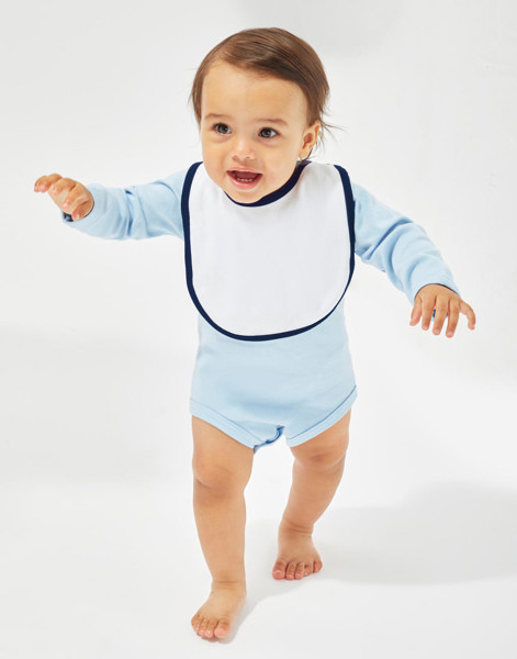 Single Layer Bib - White / Red / ONE SIZE