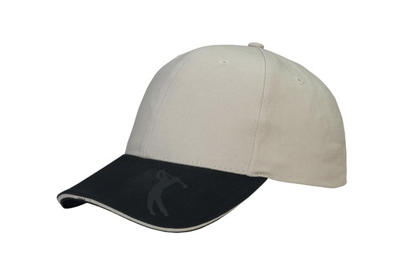 4022 - baseball cap - stone/navy