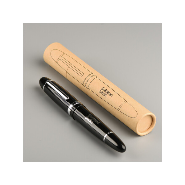 THE BIG PEN - BND180 - Stylo à bille roulante en acier inoxydable recyclé