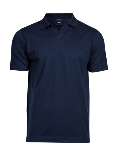 Luxury Stretch V-Neck Polo - White / 2XL