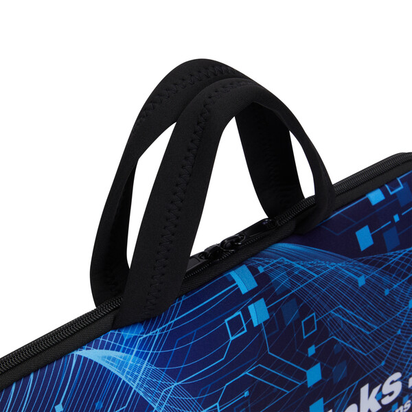 Sublimated neoprene laptop sleeve with zipper and trolley sleeve - 42x31cm