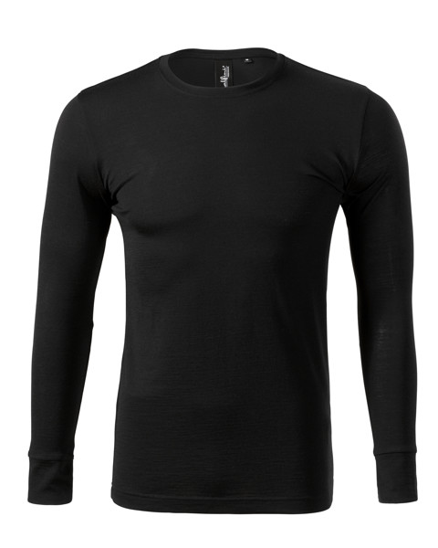 Tričko Pánske Malfini Premium® Merino Rise Ls - Čierna / L
