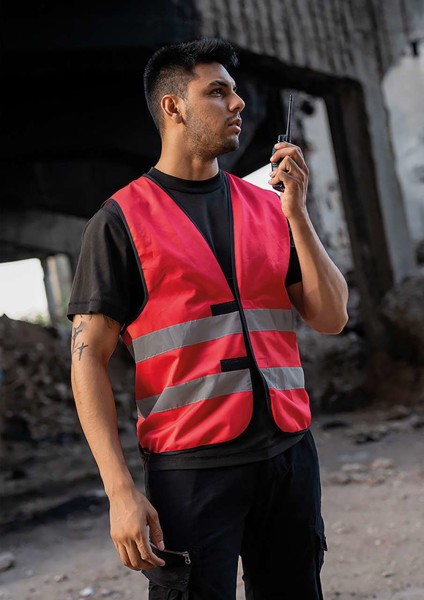 Safety / Functional Vest "Hannover" - Four Reflective Stripes - Yellow / 7XL