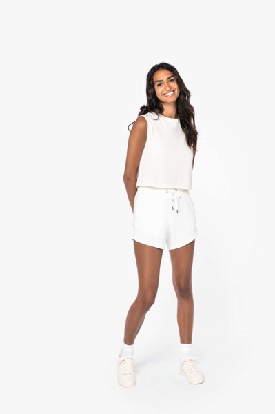 Eco-Friendly Ladies’ Sleeveless Crop T-Shirt - XS
