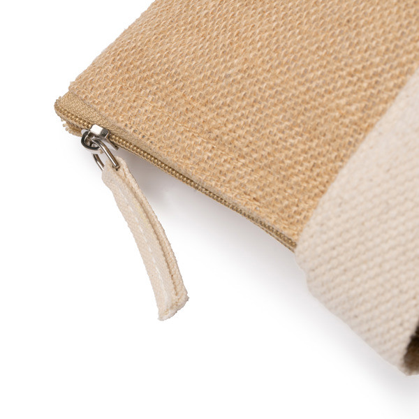 Personalised cotton and jute cooler bag with gusseted base