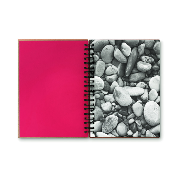 Caderno de papel mineral Piedra - Vermelho