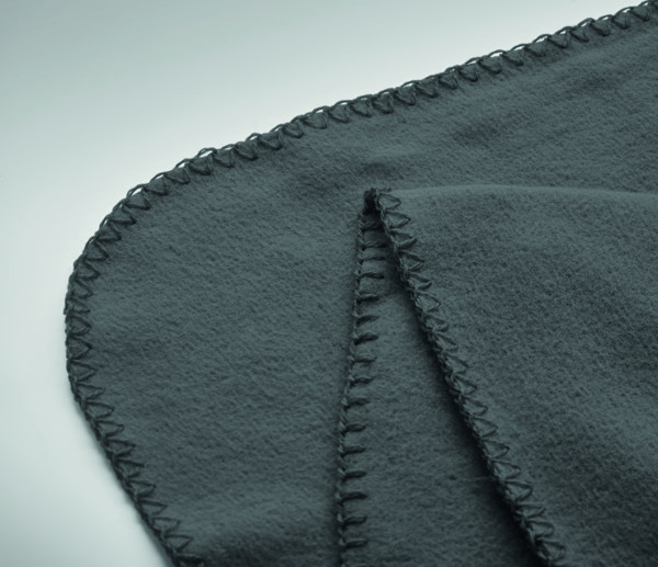 Odeja iz flisa Bogda RPET 130gr/m², 150x120cm - Kamnito siva