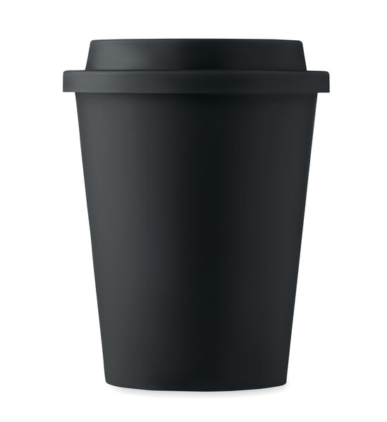 Kahekordse seinaga PP termos, 300 ml Sora - Must