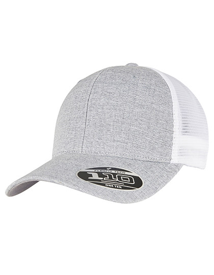 110 Mesh 2-Tone Cap - Melange Silver / White / One Size