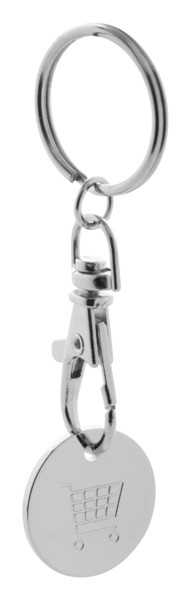 Trolley Coin Keyring Euromarket - White