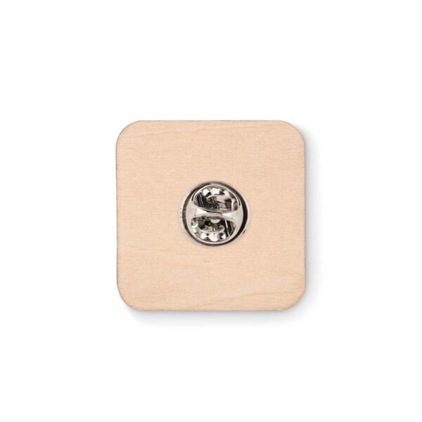 Custom shape wooden lapel pin - Butterfly clutch / Tissue paper wrapping