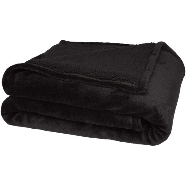 Couverture sherpa recyclée GRS Ashen - Noir